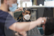 Rishi Sunak UK Chancellor of the Exchequer visits small businesses in Wembley, London.