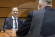 Foreign Secretary Dominic Raab attends a meeting on Cyprus 