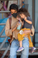 Nikki Reed is seen running errands in Brentwood with her 3-year-old daughter Bodhi Soleil Reed Somerhalder. 