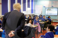 Boris Johnson and Rishi Sunak visit King Solomon Academy