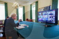 Prime Minister Boris Johnson Virtual G7 Business Round Table