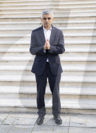 Sadiq Khan Mayor of London at the Neasden Temple for a India Covid19 fund raising challenge, London.