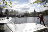 Boatyard fire on the River Thames