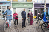 Sadiq Khan, Labour's Mayor of London candidate on the election trail in Leyton, London.