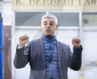 Sadiq Khan, Labour's Mayor of London candidate on the election trail in Leyton, London.