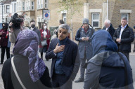 Sadiq Khan, Labour's Mayor of London candidate on the election trail in Leyton, London.