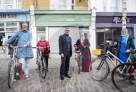 Sadiq Khan, Labour's Mayor of London candidate on the election trail in Leyton, London.