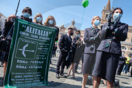 NEWS - Kundgebung von Alitalia Beschäftigten in Rom