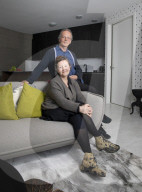 Dutch couple become Europe’s first inhabitants of a 3D-printed house. New home in shape of boulder is first legally habitable property with load-bearing walls made using 3D-printing technology