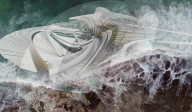 FEATURE -  Künstliches Inselresort, geschaffen aus im Meer geborgenen Plastiksäcken
