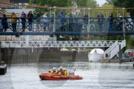 NEWS - In London haben Rettungskräfte einen etwa vier Meter langen Wal aus einer Themse-Schleuse befreit