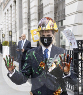 BP AGM Protest outside BP Offices in central London.