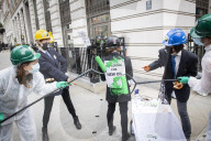 BP AGM Protest outside BP Offices in central London.