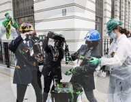BP AGM Protest outside BP Offices in central London.