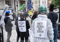 BP AGM Protest outside BP Offices in central London.
