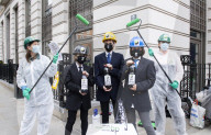 BP AGM Protest outside BP Offices in central London.