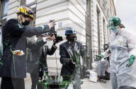BP AGM Protest outside BP Offices in central London.