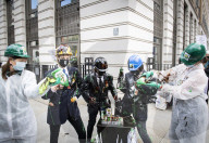 BP AGM Protest outside BP Offices in central London.