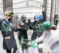 BP AGM Protest outside BP Offices in central London.