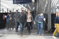 Commuters arrive at Paddington today, 13th May 2021. 