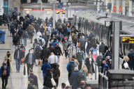 Commuters arrive at Paddington today, 13th May 2021. 