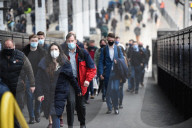Commuters arrive at Paddington today, 13th May 2021. 