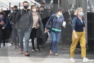 Commuters arrive at Paddington today, 13th May 2021. 