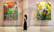 Shara Hughes' exhibition at the Garden Museum, London