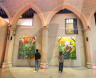 Shara Hughes' exhibition at the Garden Museum, London