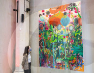 Shara Hughes' exhibition at the Garden Museum, London