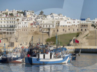 Morocco, Tangier, port fishing boats