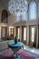 Interior of late 18th century Qajar mansion, now Serai Ameriha Hotel, Kashan, Iran