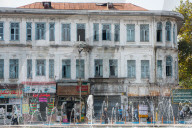 Crumbling old Russian merchant houses, Bandar-e Anzali, Iran
