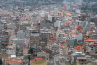Overview of Lahijan, centre of the tea industry, Iran