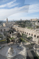 Tower of David museum. the main courtyard. jerusalem Old City. Israel.