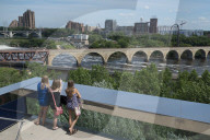 View from the endless bridge. Guthrie bridge. minneapolis. Minnesota. USA.
