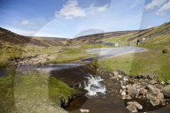 Ford in the road made famous by James Herriot tv series, Swaledale, Yorkshire Dales, North Yorkshire, Yorkshire, England, United Kingdom, Europe
