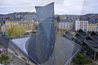 Joan of Arc church roof, and Ancient market place, Rouen, 76, Normandy, France