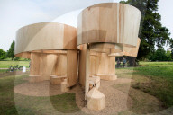 One of the 2016 Serpentine Summer Houses, by Barkow Leibinger, Serpentine Gallery, Hyde Park, London W2, England, United Kingdom, Europe