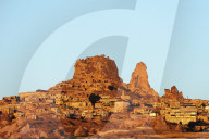 Turkey, Central Anatolia, Cappadocia, rockcut topography at Uchisar, Unesco World Heritage site