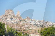 Turkey, Central Anatolia, Cappadocia, rockcut topography at Uchisar, Unesco World Heritage site
