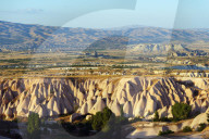 Turkey, Central Anatolia, Cappadocia, rockcut topography at Uchisar, Unesco World Heritage site