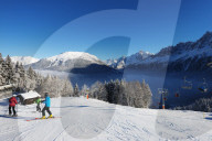 Europe, France, Haute Savoie, Rhone Alps, Chamonix Valley, Les Houches ski resort