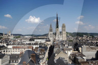 View of Rouen from the clock tower Normandy France