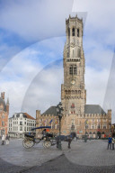 Belfry, Market Place, Bruges, UNESCO World Heritage Site, Belgium, Europe