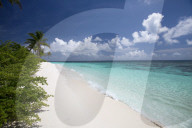 Tropical island and lagoon, Maldives, Indian Ocean,