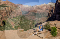 Canyon Overlook, Zion National Park, Utah, United States of America, North America