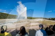 Old Faithful Geyser Yellowstone National Park, Wyoming, USA.