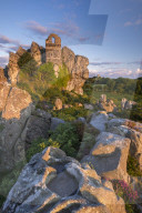 15th Century ruined chapel on top of Roche Rock, Roche, Cornwall, England. Summer (July) 2015.