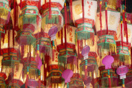 Lanterns at Wong Tai Sin Temple, Wong Tai Sin, Kowloon, Hong Kong, China